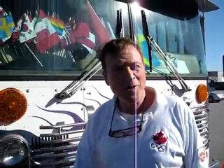 Amazing Presidents Green Bulletproof Bus at 2010 ...