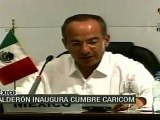Calderón inauguró Cumbre CARICOM