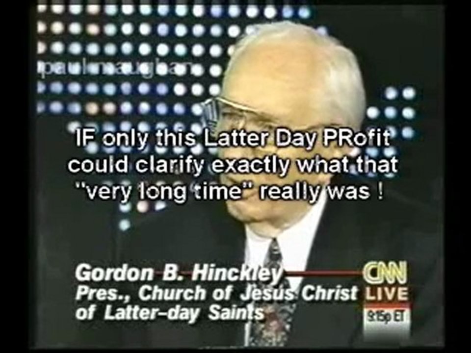 ASTOUNDING LIAR MORmON GORDON BS HINCKLEY f