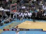 Chase Budinger makes a nice around-the-back move and drains