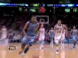 Rudy Gay picks off Courtney Lee and finishes on the other en