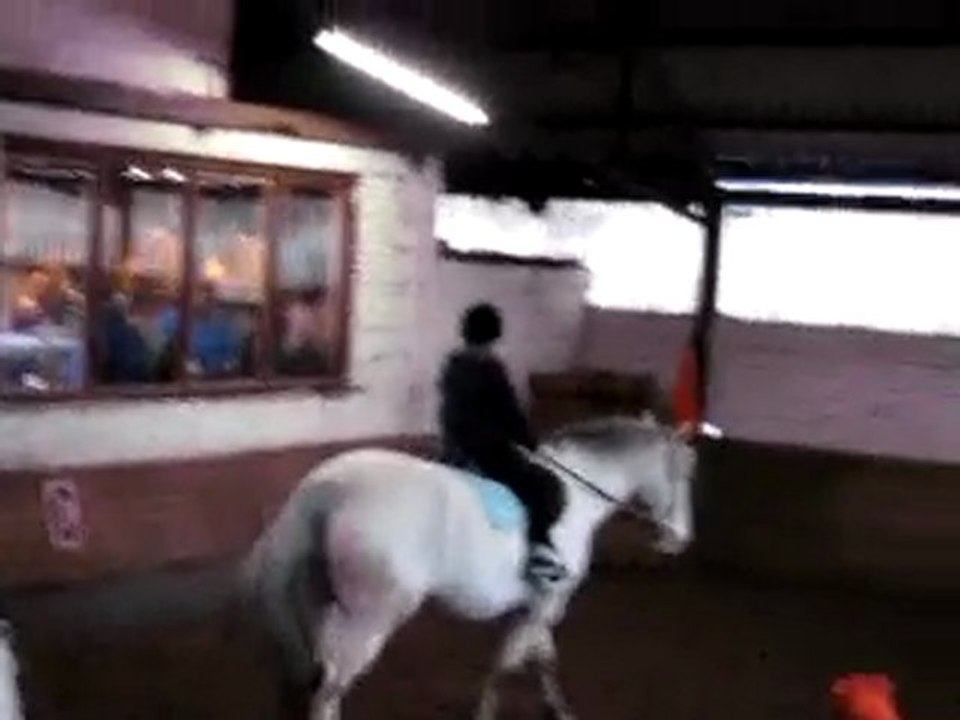 1è leçon d'équit de l'année pour Alex au manège El Cortijo