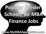 MBA Finance Jobs - Top 3 Feeder School