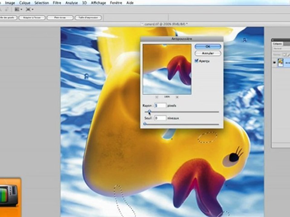 Photoshop cs4 tutoriel- nettoyer une photo - graphis channel