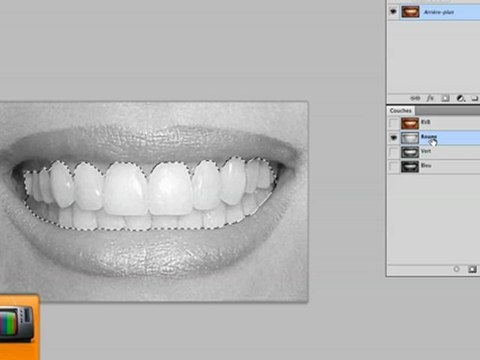 Photoshop cs4 tutoriel - Blanchir des dents (méthode 2)