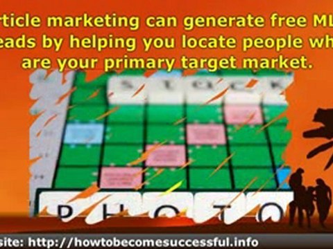 Going Into Article Marketing to Generate Free MLM Leads