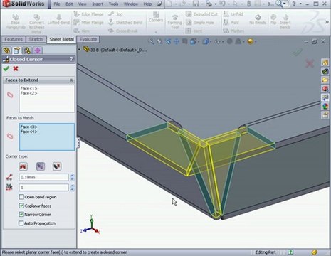 solidworks 2010 Tutorials Corners