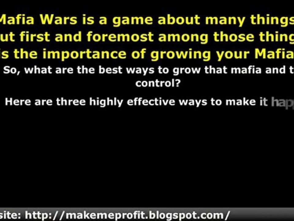 How to build your Face book Mafia Wars, really fast