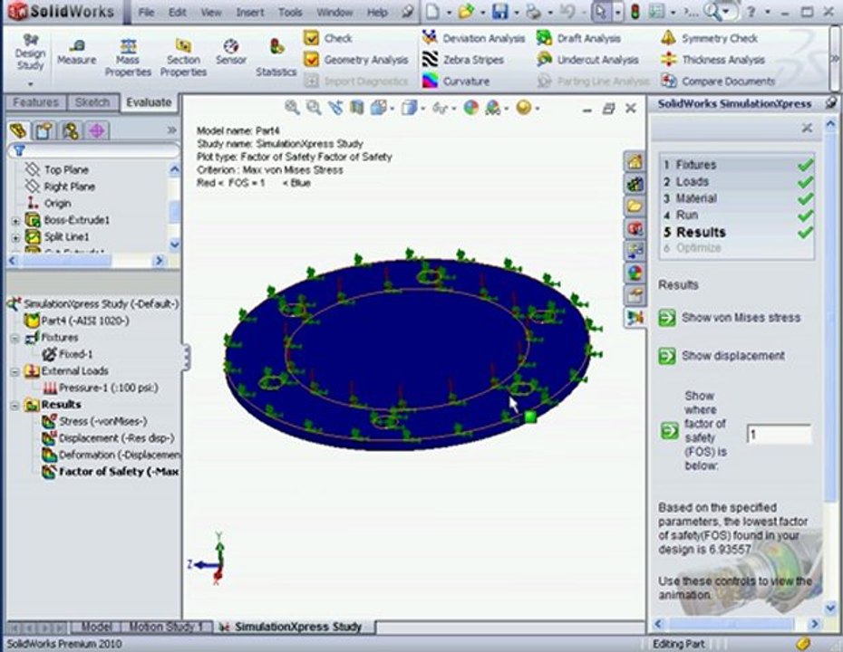 solidworks 2010 Tutorials  SimulationXpress