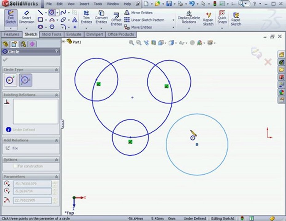 SolidWorks Tutorials   Circle Tool