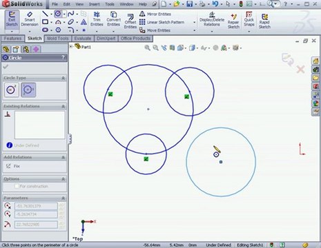 SolidWorks Tutorials Circle Tool