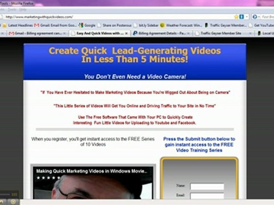 Home Business Tip Announcing Pt2 Marketing with Quick Video