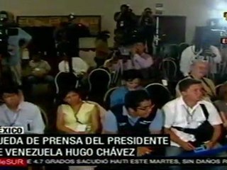 Rueda de prensa con Hugo Chávez, tras Cumbre de Río