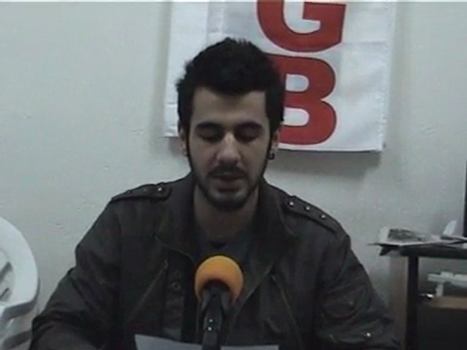 TGB Tekel İşçilerine Destek Eylemi Açıklaması