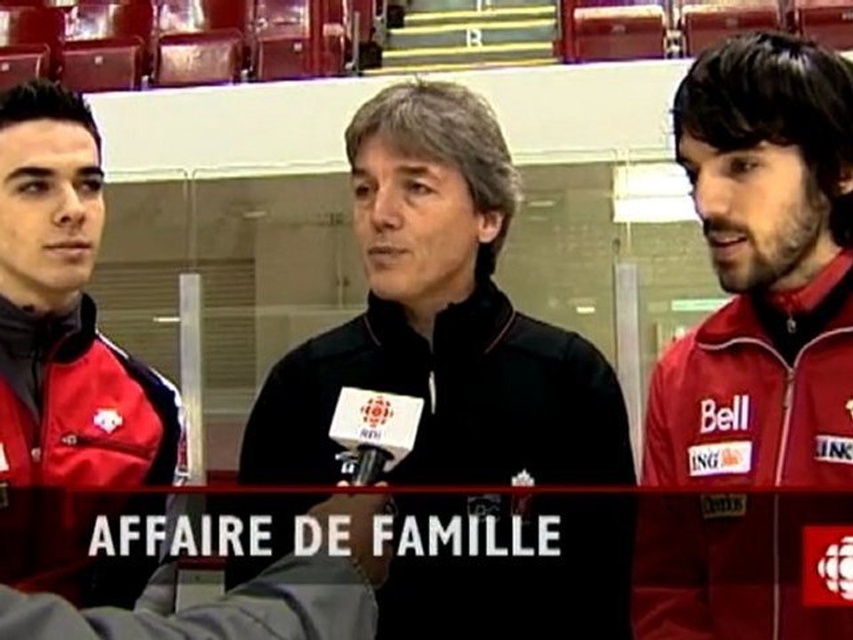 Les patineurs François et Charles Hamelin