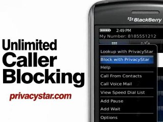 PrivacyStar: Blocking and Reporting BlackBerry App