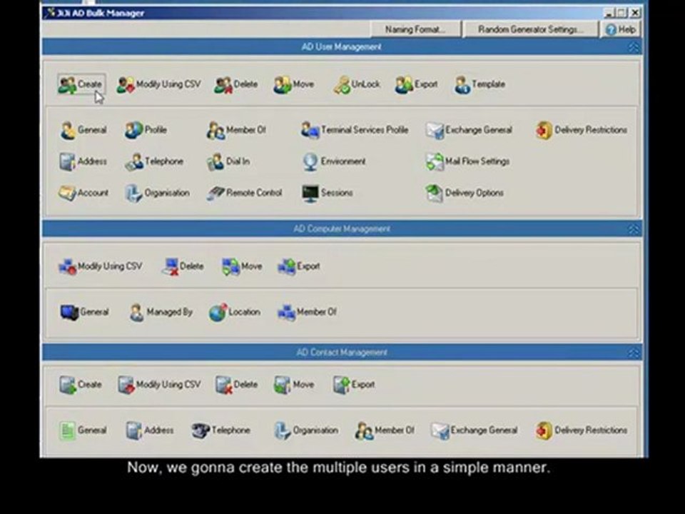 Active Directory Account Creation AD Bulk User Creation Tool