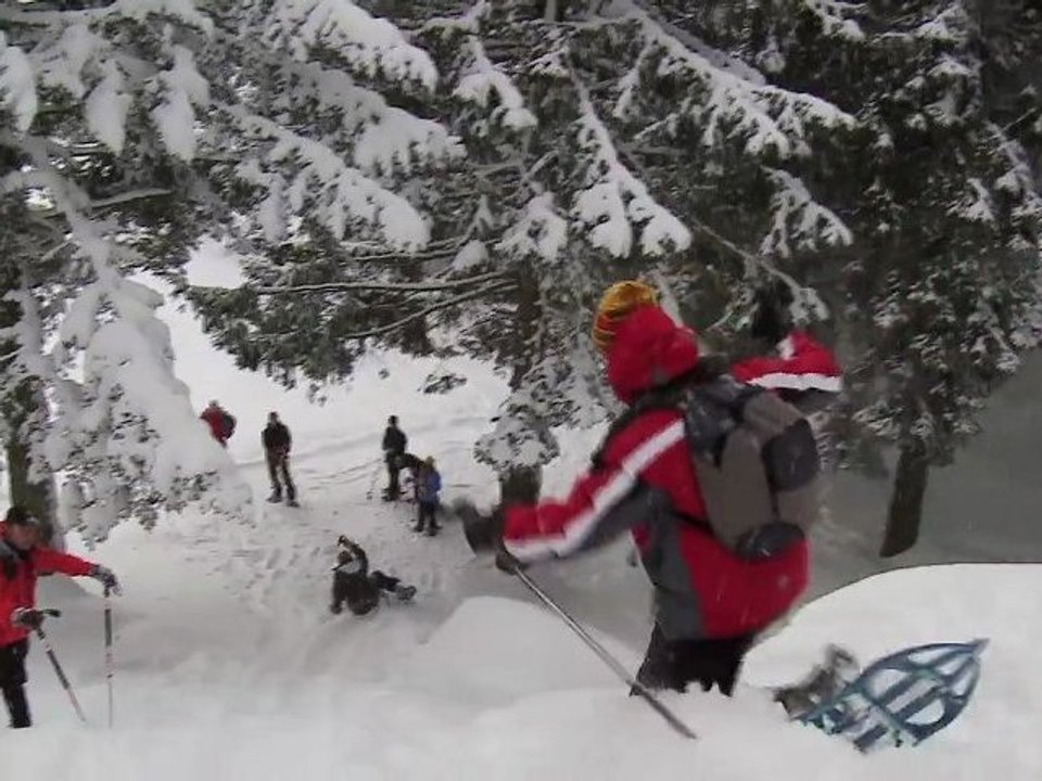 Ballade en raquette au Col de Grosse Pierre (Lorraine)