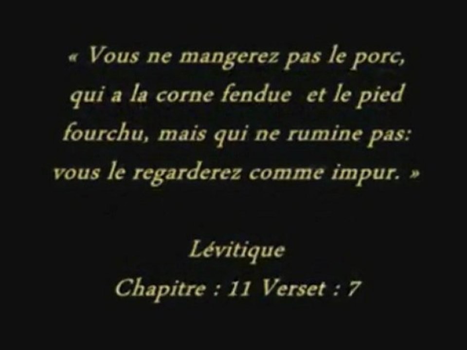 LE PORC DANS LA BIBLE