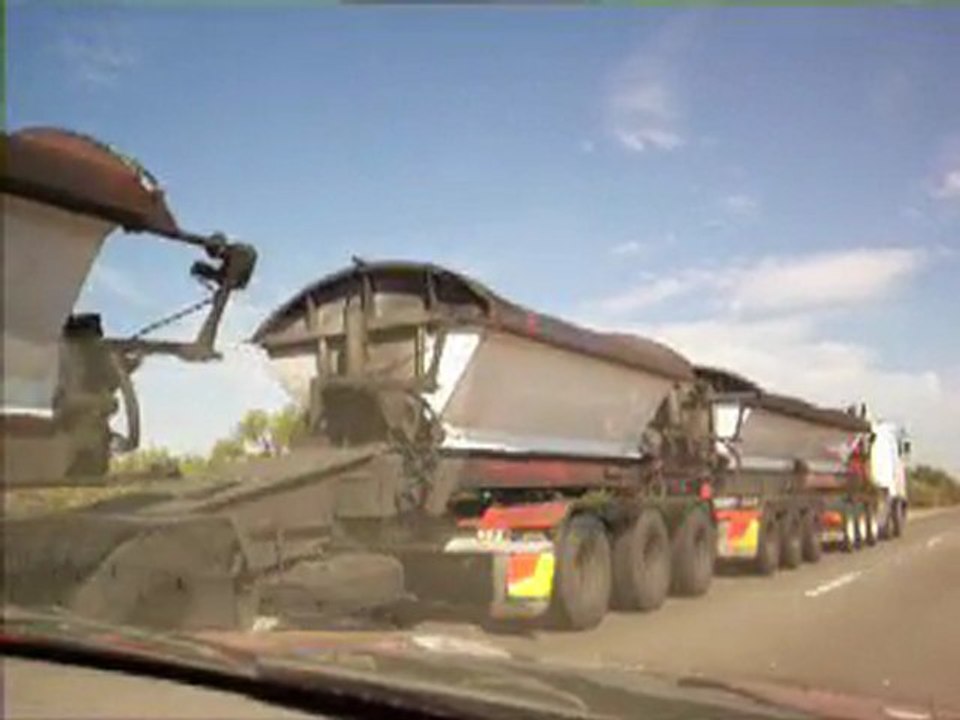 Overtaking a Road Train in WA