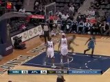Ryan Hollins finishes the two-on-one fast break with a monst
