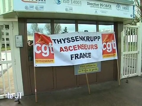 Grogne des salariés de THYSSENKRUPP (St-Barthélemy-d'Anjou)
