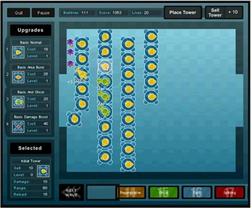 Bubble Tank Defense Tutorial Level ID 4
