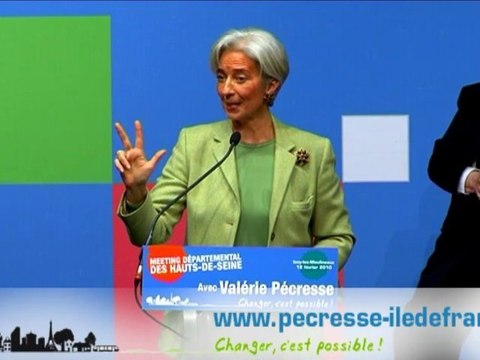Discours de Christine Lagarde, meeting des hauts de seine