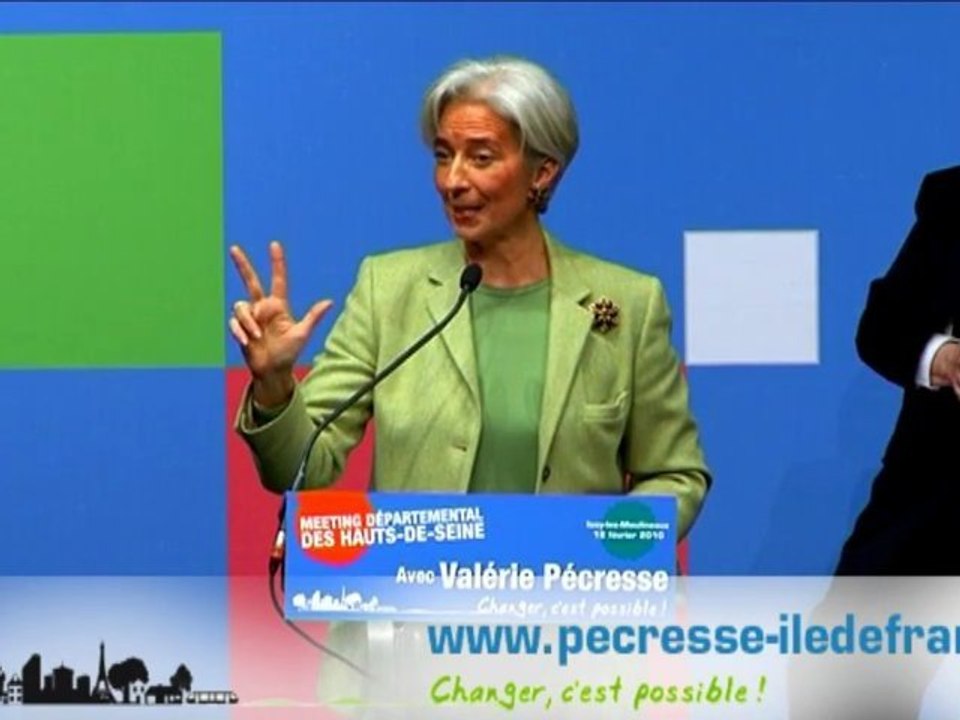 Discours de Christine Lagarde, meeting des hauts de seine