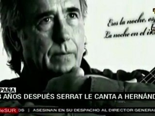 Serrat homenajea al poeta Miguel Hernández