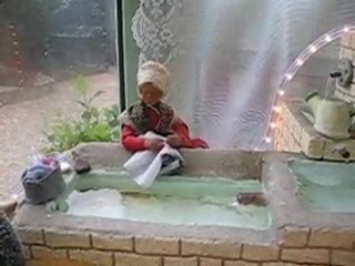 LAVOIR DANS UNE CRECHE DE NOEL