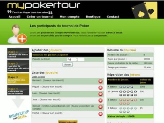 Utilisation de MyPokerTour