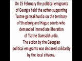 Georgian emigrants held the action in Strassburg 25.02.10