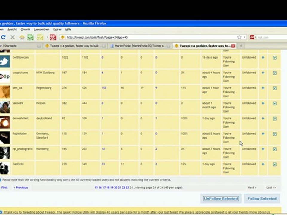 Twitter Followeraufbau mit Tools 5000 Follower 2