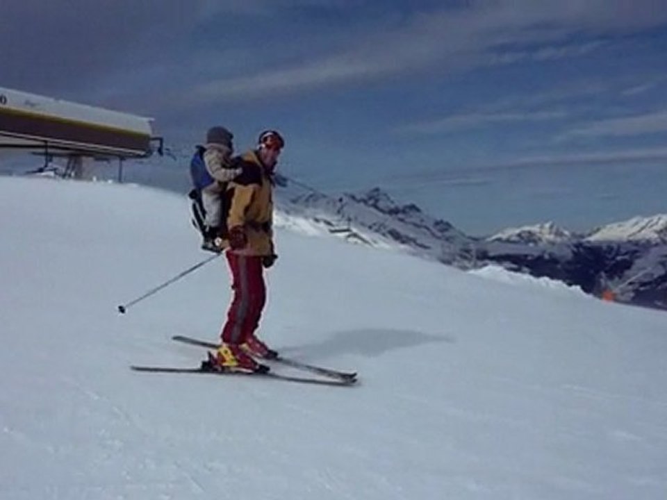 Sur le dos de Papa !