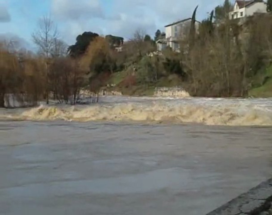 Après la tempête Klaus, crue de la Baïse Nérac Janvier 2009