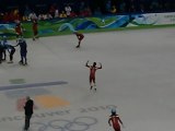 La victoire du relais canadien de short track