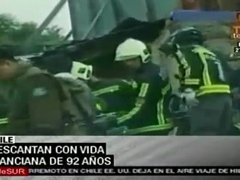 Rescates en zonas afectadas por terremoto de Chile