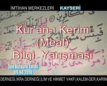 Kurani Kerim Meal Bilgi Yarismasi