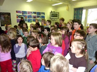 sininen ja valkoinen / ecole Jules Verne