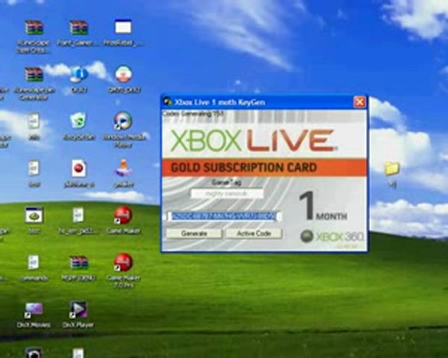 Xbox Live Membership code generator (working)