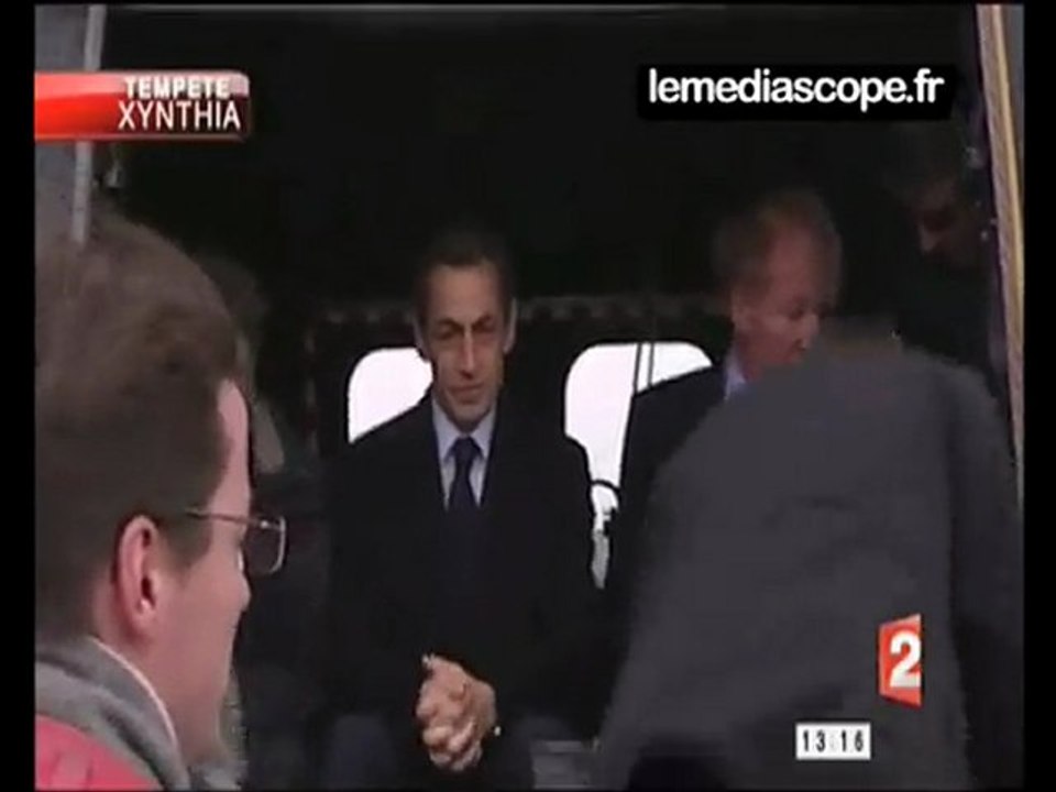 Tempête  : N.Sarkozy se rend à l’Aiguillon-sur-Mer.