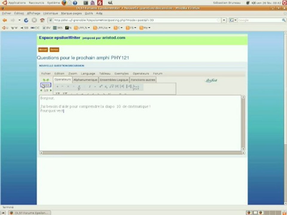 [UJF] Tutoriel forum PHY121