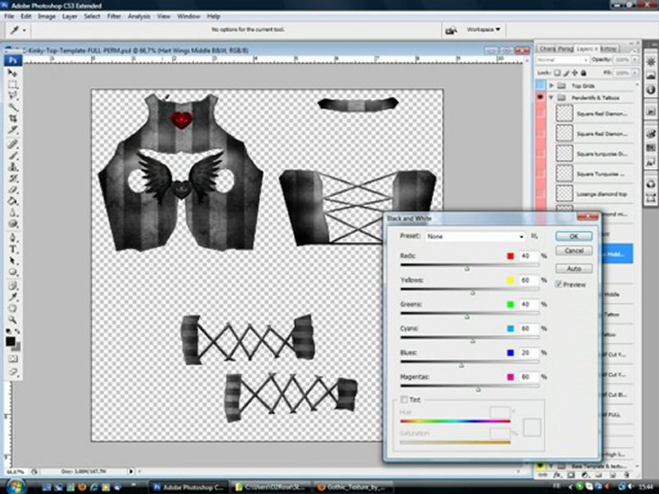 TLC Kinky Template Tutorial Part 1 - Clothes SecondLife