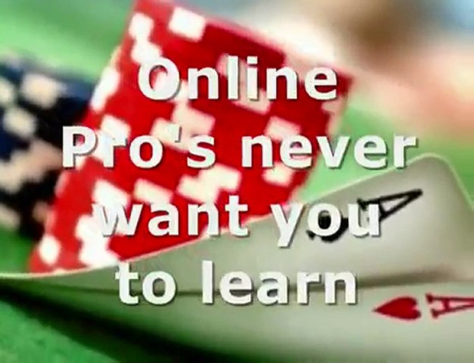 Online poker strategy Want to Know the Secret to Learning Ge