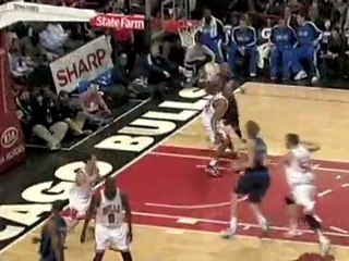 Dirk Nowitzki slams with two hands off the inbounds pass.