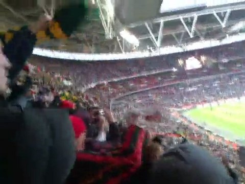 Celebrating at the final whistle (League Cup final)