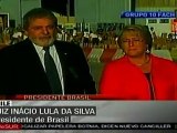 Lula visita Chile, ofrece condolencias y ayuda