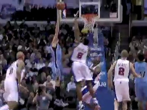 DeAndre Jordan rejects the Kyle Korver shot attempt.