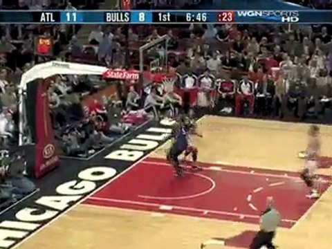 Josh Smith plays some tough defense against the Bulls and en